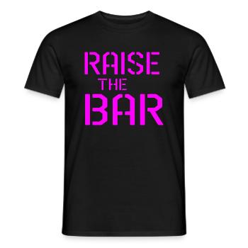 Citation Raise the bar gym - T-shirt homme - noir - Devant - AI Model Male 178 light (178cm)