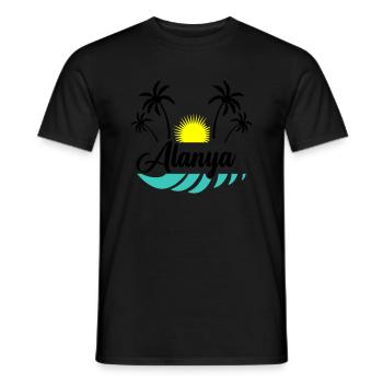 alanya - Männer T-Shirt - Schwarz - Vorne - AI Model Male 178 light (178cm)