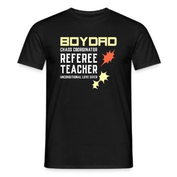 Boy Dad Papa de Fils Père de garçons Cadeau - T-shirt homme - noir - Devant - AI Model Male 178 light (178cm)