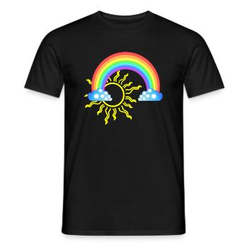 Arc-en-ciel - T-shirt homme - noir - Devant - AI Model Male 178 light (178cm)