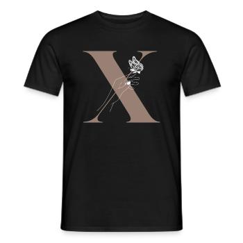 Letter x Magic butterfly - Men's T-Shirt - black - Front - AI Model Male 178 light (178cm)