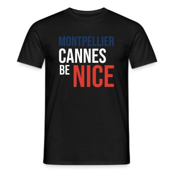 Sweat à capuche Montpellier créatif - T-shirt homme - noir - Devant - AI Model Male 178 light (178cm)