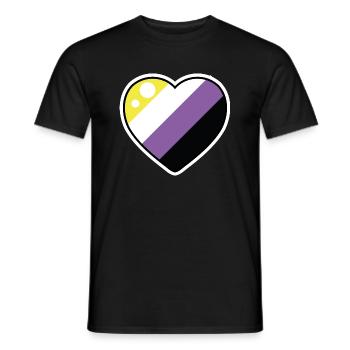 Heart (Non-Binary) - Men's T-Shirt - black - Front - AI Model Male 178 light (178cm)