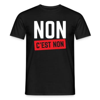 Nein, nein. - Männer T-Shirt - Schwarz - Vorne - AI Model Male 178 light (178cm)