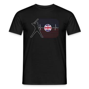 british baseball - Men's T-Shirt - black - Front - AI Model Male 178 light (178cm)