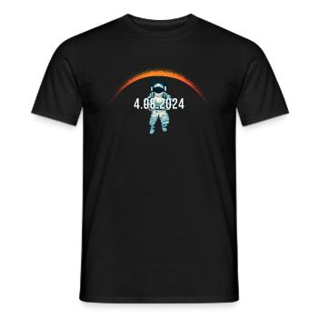 Totale Sonnenfinsternis 2024 - 4.08.24 Amerika - Männer T-Shirt - Schwarz - Vorne - AI Model Male 178 light (178cm)