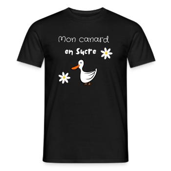 Mon canard en sucre - T-shirt homme - noir - Devant - AI Model Male 178 light (178cm)