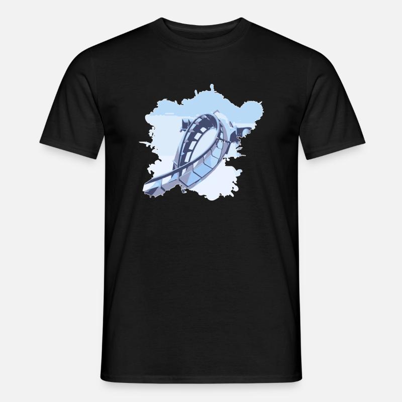 Rollen-LabelDrop - Männer T-Shirt - Schwarz