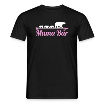 Mutter Mama Bär - Männer T-Shirt - Schwarz - Vorne - AI Model Male 178 light (178cm)
