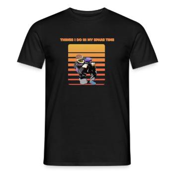 6 Dinge, die ich in meiner Freizeit mache, Paintball x 6 - Männer T-Shirt - Schwarz - Vorne - AI Model Male 178 light (178cm)