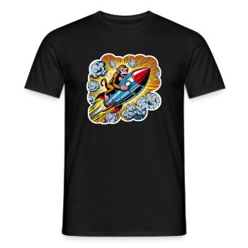The flying ape - Männer T-Shirt - Schwarz - Vorne - AI Model Male 178 light (178cm)