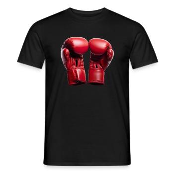 La boxe demande de l’entraînement et de la discipline - T-shirt homme - noir - Devant - AI Model Male 178 light (178cm)