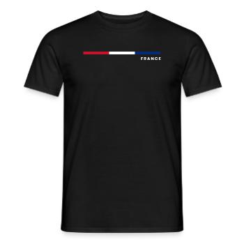 Minimalistischer Charme der französischen Flagge - Männer T-Shirt - Schwarz - Vorne - AI Model Male 178 light (178cm)