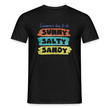 Sunny Salty Sandy - Men's T-Shirt - black - Front - AI Model Male 178 light (178cm)