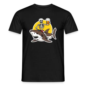 Ride The Wave - Men's T-Shirt - black - Front - AI Model Male 178 light (178cm)