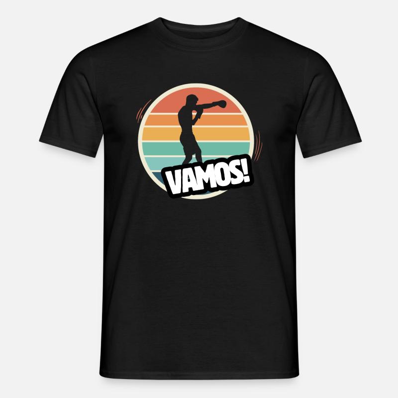 Vamos Retro-Boxen - Männer T-Shirt - Schwarz