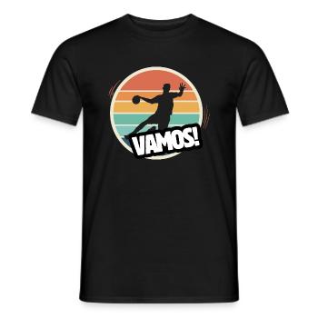 Vamos retro handball - Men's T-Shirt - black - Front - AI Model Male 178 light (178cm)