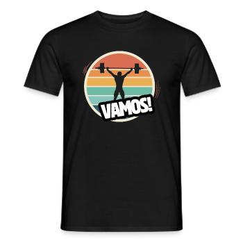Vamos Retro Weightlifting - Men's T-Shirt - black - Front - AI Model Male 178 light (178cm)