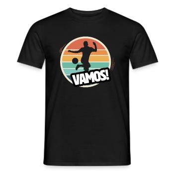 Vamos Retro Football - Men's T-Shirt - black - Front - AI Model Male 178 light (178cm)
