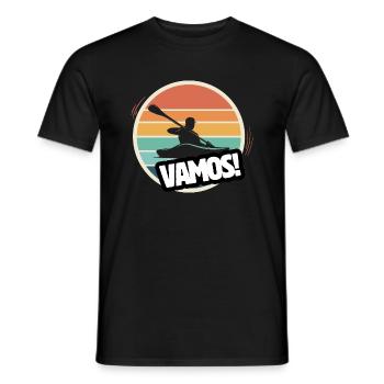 Vamos canoë kayak course en ligne rétro - T-shirt homme - noir - Devant - AI Model Male 178 light (178cm)