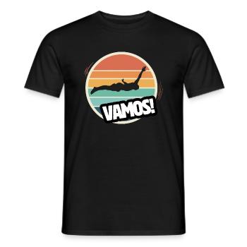 Vamos plongeon rétro - T-shirt homme - noir - Devant - AI Model Male 178 light (178cm)