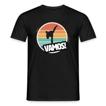 Vamos Retro Taekwondo - Men's T-Shirt - black - Front - AI Model Male 178 light (178cm)