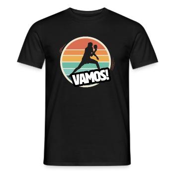 Vamos Retro Table Tennis - Men's T-Shirt - black - Front - AI Model Male 178 light (178cm)