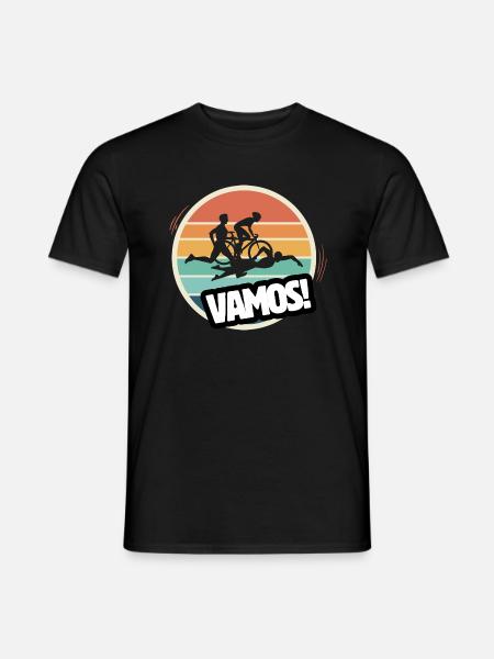 Vamos Retro Triathlon - Men's T-Shirt - black