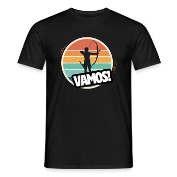 Vamos Archery Retro - Men's T-Shirt - black - Front - AI Model Male 178 light (178cm)