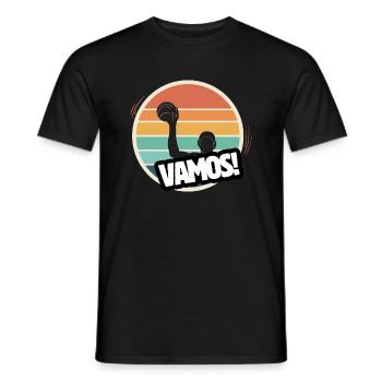 Vamos retro water polo - Men's T-Shirt - black - Front - AI Model Male 178 light (178cm)