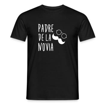 Padre de la Novia - Vater der Braut - Brauvater - Männer T-Shirt - Schwarz - Vorne - AI Model Male 178 light (178cm)