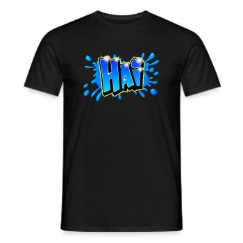 Graffiti name "HAI" Printable any medium! - Men's T-Shirt - black - Front - AI Model Male 178 light (178cm)