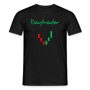 Daytrader mit Kerzen - Männer T-Shirt - Schwarz - Vorne - AI Model Male 178 light (178cm)