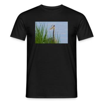 Heron - Men's T-Shirt - black - Front - AI Model Male 178 light (178cm)