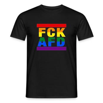 FCKAFD - Männer T-Shirt - Schwarz - Vorne - AI Model Male 178 light (178cm)