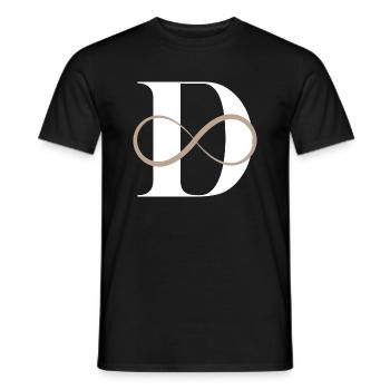 Buchstabe der Unendlichkeit - Männer T-Shirt - Schwarz - Vorne - AI Model Male 178 light (178cm)