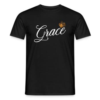 Grace Nom pour les femmes Enfants Bambins - Grace Custom - T-shirt homme - noir - Devant - AI Model Male 178 light (178cm)