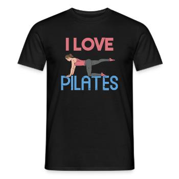 J’adore le Pilates Gift - T-shirt homme - noir - Devant - AI Model Male 178 light (178cm)