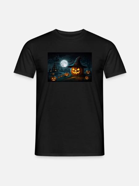 Blitzkürbis Halloween - Männer T-Shirt - Schwarz