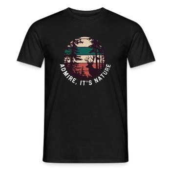 respirez c'est la nature - T-shirt homme - noir - Devant - AI Model Male 178 light (178cm)
