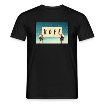 Sign - Hope - Men's T-Shirt - black - Front - AI Model Male 178 light (178cm)