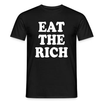 Eat the rich - T-shirt homme - noir - Devant - AI Model Male 178 light (178cm)