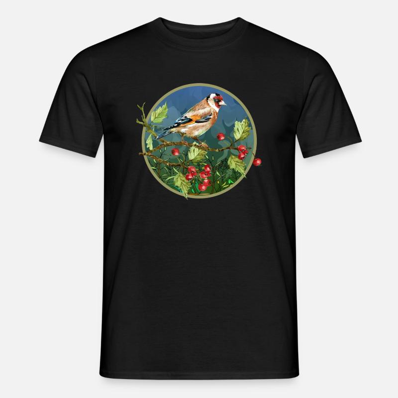 Bunter Vogel - Männer T-Shirt - Schwarz