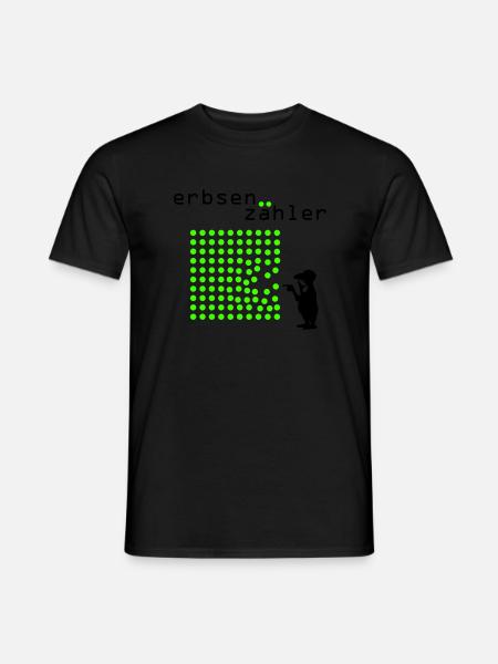 Erbsenzähler - Männer T-Shirt - Schwarz
