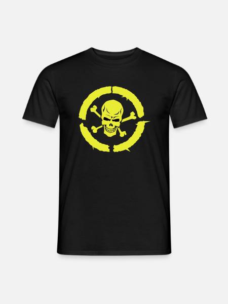 skull skull bone circle - Men's T-Shirt - black