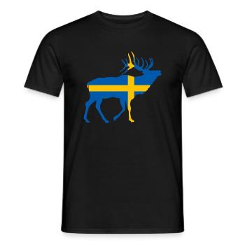 Elk Sweden - Men's T-Shirt - black - Front - AI Model Male 178 light (178cm)