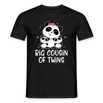 Big Cousin Of Twins - Cute Panda Pandas - Men's T-Shirt - black - Front - AI Model Male 178 light (178cm)