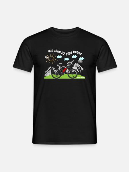 mit AKKU ist alles BESSER 2 - Männer T-Shirt - Schwarz