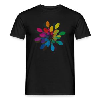 Peace World Peace Flower Power Gift 70s Love - Men's T-Shirt - black - Front - AI Model Male 178 light (178cm)