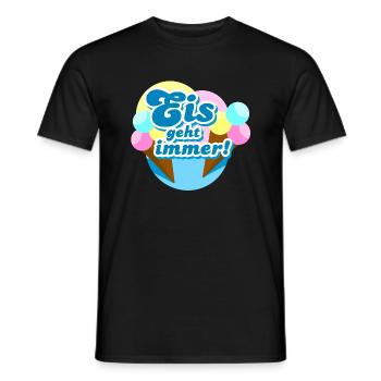 Eis geht immer! - Männer T-Shirt - Schwarz - Vorne - AI Model Male 178 light (178cm)